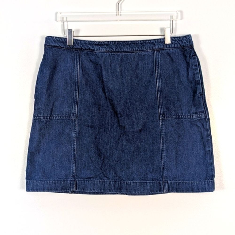 Boden Blue Denim Mini Skirt Women's Plus 14
